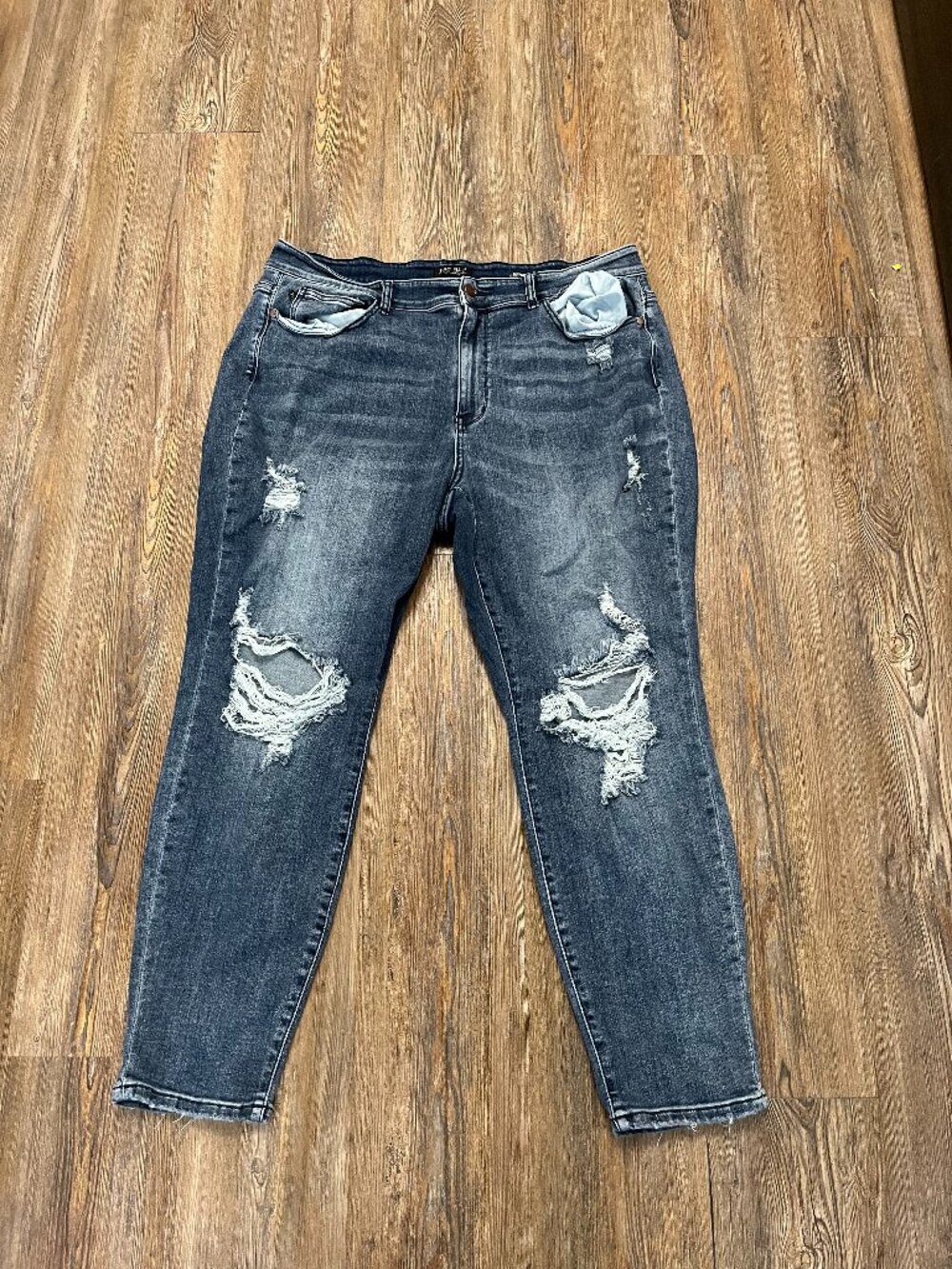 Judy Blue Distressed Jeans - Women Size 22W(42x30) -Boyfriend Jeans-Cotton Blend
